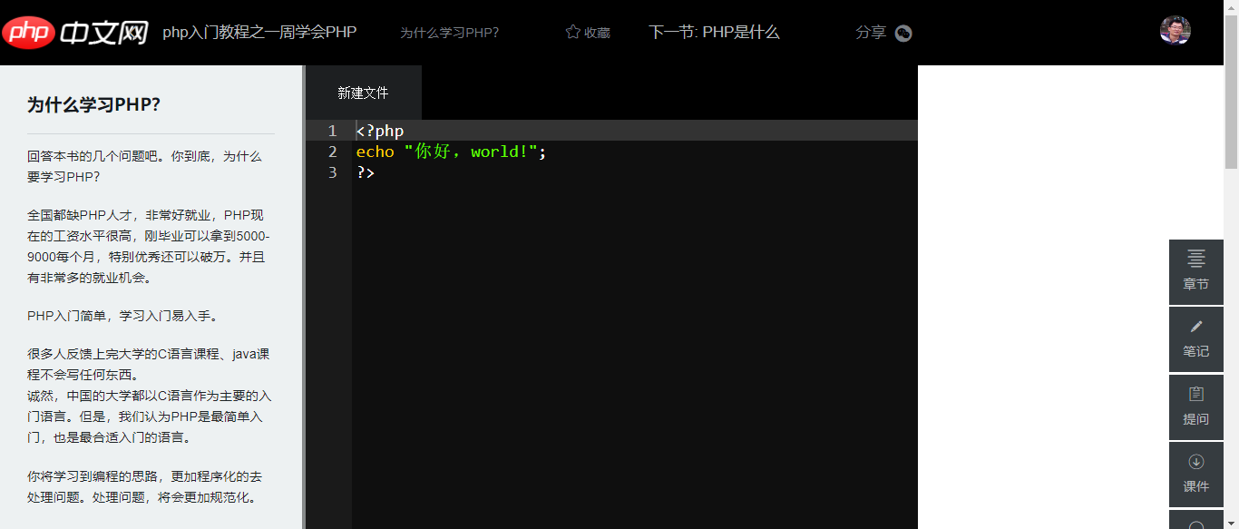 PHP圖文，代碼提交右邊沒有結果，是我哪里配置有問題嗎？