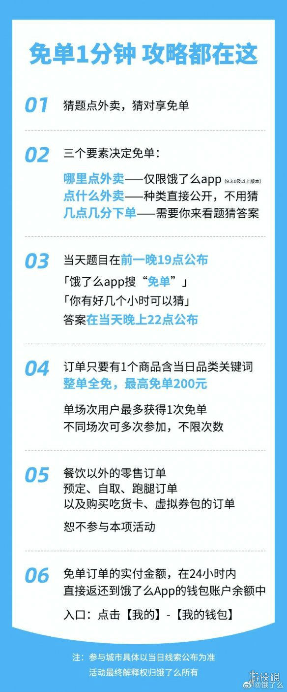 餓了么免單一分鐘6.23答案時(shí)間  餓了么今天免單時(shí)間