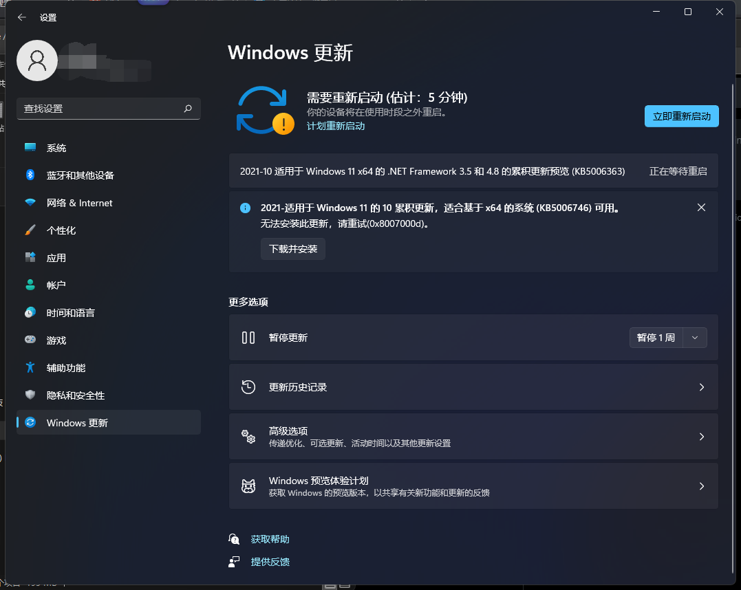 Win11更新失敗錯誤代碼0x8007000d怎么辦？