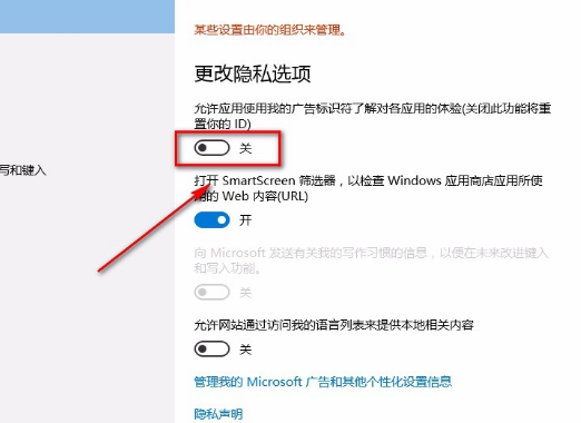 Win10系統(tǒng)怎么禁用廣告ID？Win10系統(tǒng)禁用廣告ID的方法