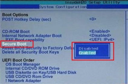 Win10如何關(guān)閉安全啟動？Win10關(guān)閉安全啟動的方法
