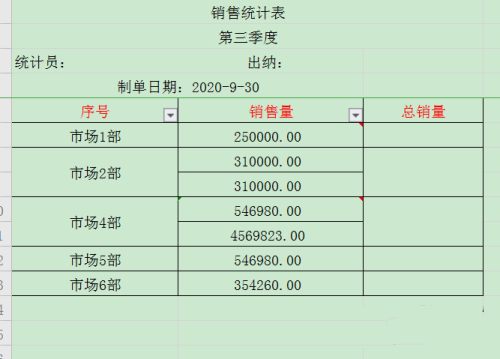 WPS怎么設置表格的不規則單元格求和?