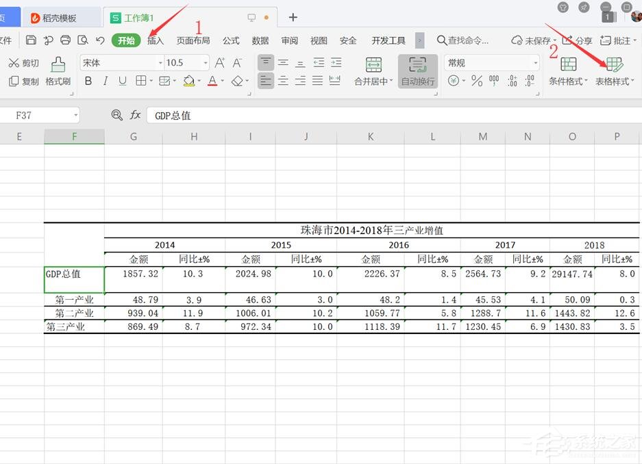 wps表格怎么設(shè)置僅套用表格樣式?