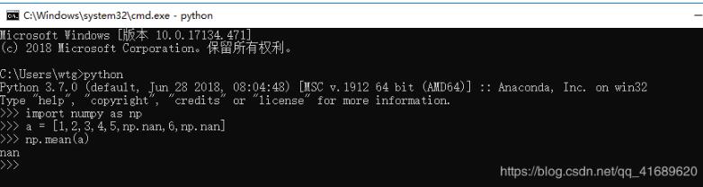 Python 實現(xiàn)將numpy中的nan和inf,nan替換成對應的均值