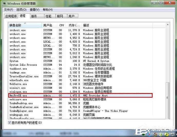 Win7系統wmiprvse.exe占用cpu高如何禁用？