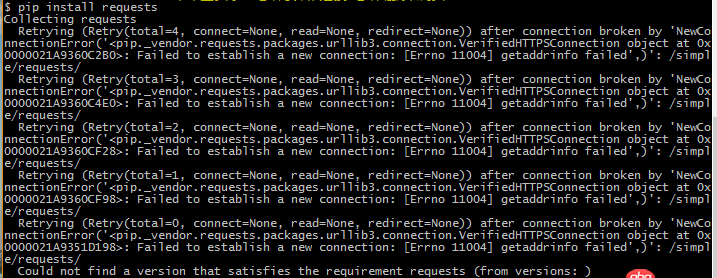 python - pip  install出現下面圖中的報錯  什么原因？