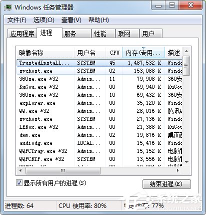 Win7系統(tǒng)Trustedinstaller.exe占用最高怎么解決？