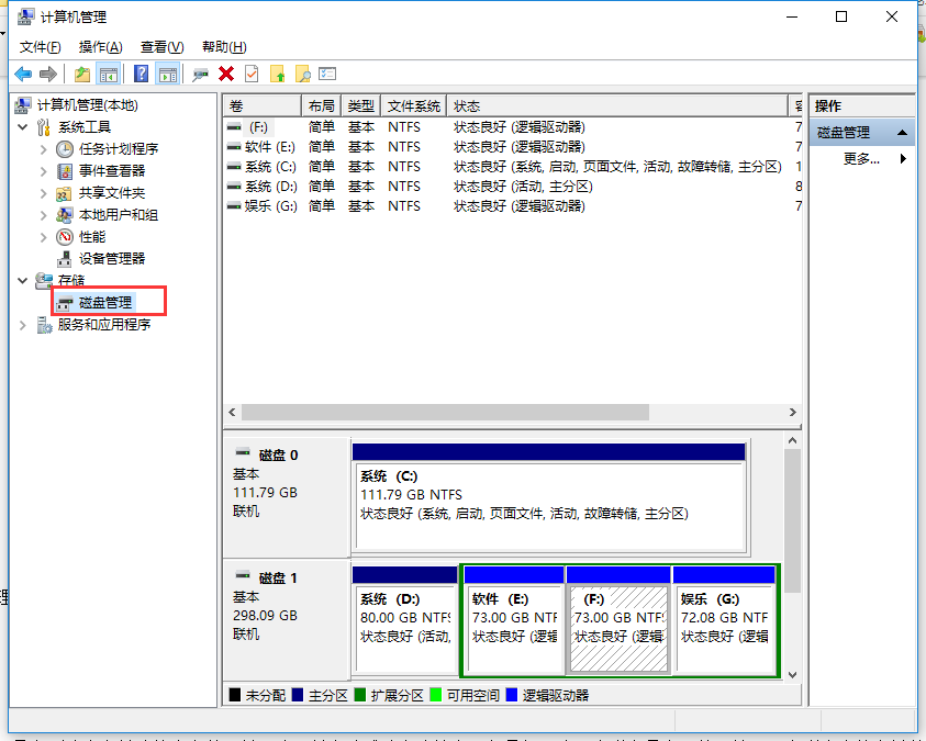win10調節硬盤分區具體方法介紹