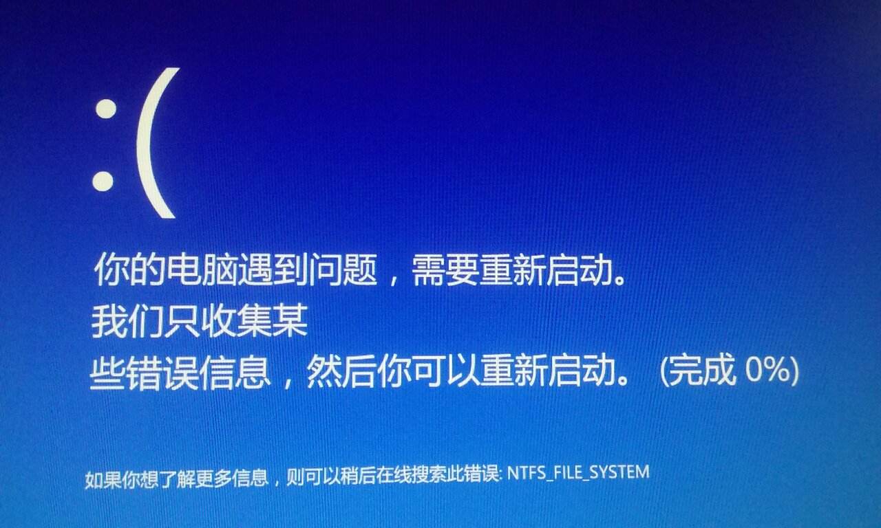 win10你的電腦遇到問題需要重新啟動(dòng)