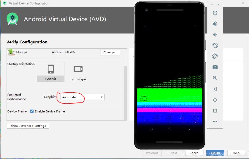 Android studio虛擬機(jī)在啟動界面和桌面出現(xiàn)畫面模糊花屏問題的解決方法