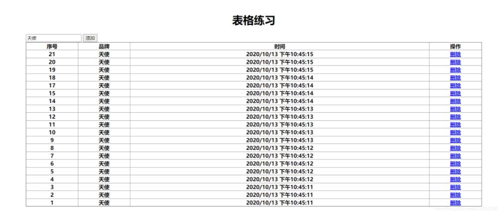 vue-table實現(xiàn)添加和刪除
