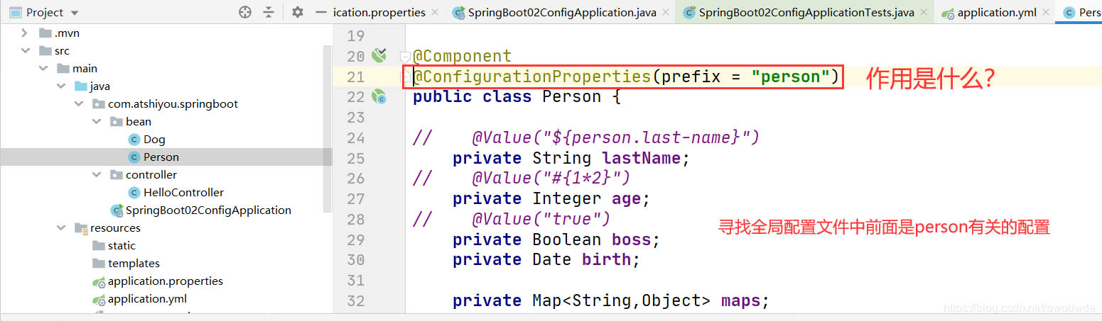 springboot @ConfigurationProperties和@PropertySource的區(qū)別