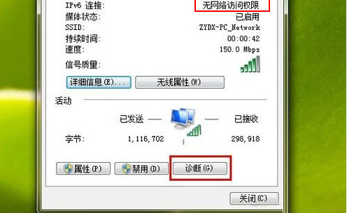 win7ipv6無(wú)網(wǎng)絡(luò)訪問(wèn)權(quán)限