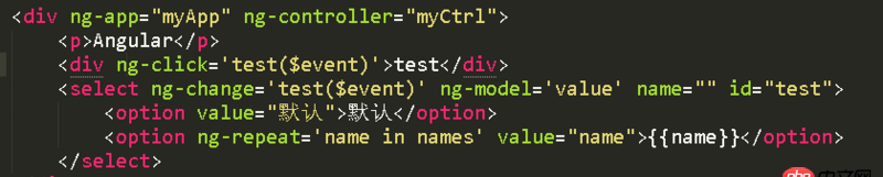 javascript - 請指條明路，angular的$event，在select中卻是undefined？