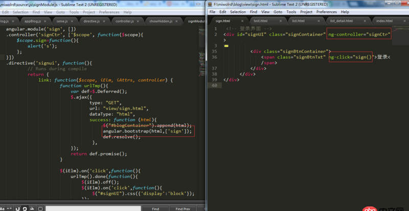 angular.js - angularJS動(dòng)態(tài)加載html如何委托給控制器