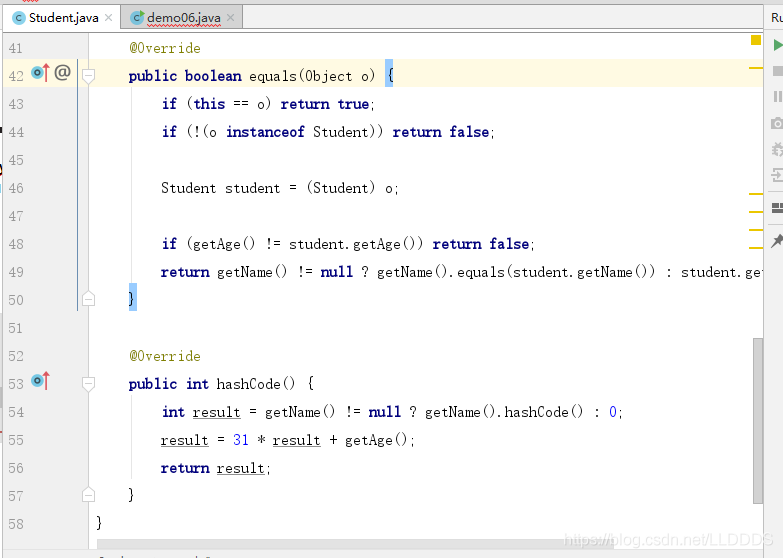 如何在IDEA中對(duì) hashCode()和 equals() 利用快捷鍵快速進(jìn)行方法重寫