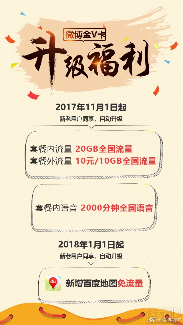 微博微卡套餐升級內容有哪些？