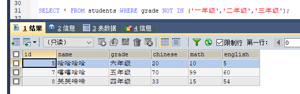 MySQL 詳細(xì)單表增刪改查crud語(yǔ)句