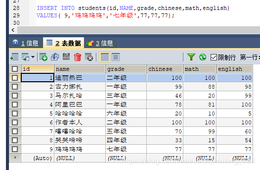 MySQL 詳細(xì)單表增刪改查crud語(yǔ)句