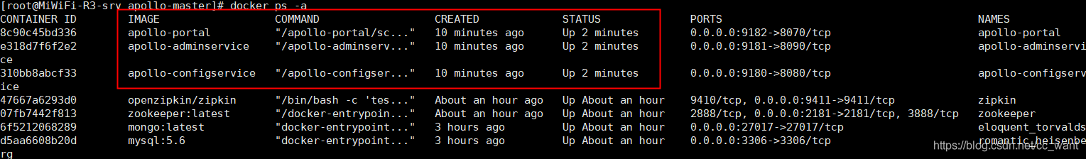 CentOS7使用docker部署Apollo配置中心的實(shí)現(xiàn)