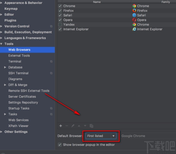 IntelliJ IDEA設(shè)置默認瀏覽器的方法