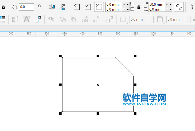 cdr矩形怎么弄一個(gè)斜角？cdr矩形弄一個(gè)斜角的方法