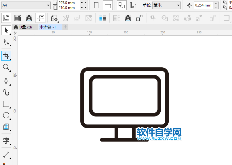 CorelDRAWX8怎么畫液晶顯示器圖標(biāo)