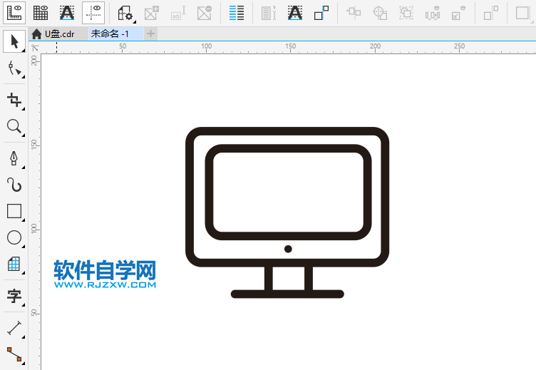 CorelDRAWX8怎么畫液晶顯示器圖標(biāo)