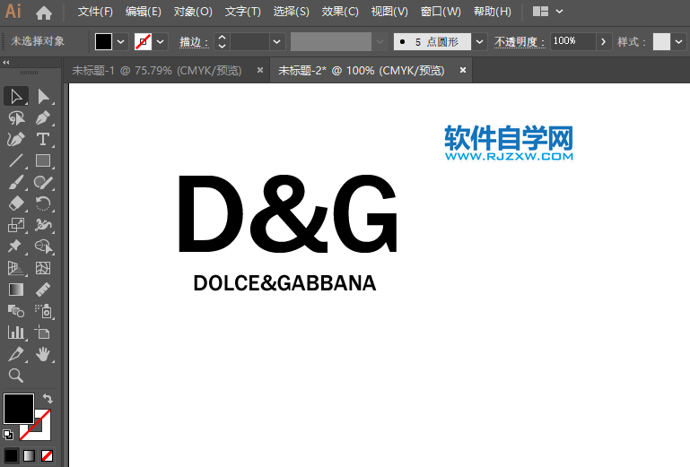 ai怎么設(shè)計(jì)杜嘉班納的LOGO