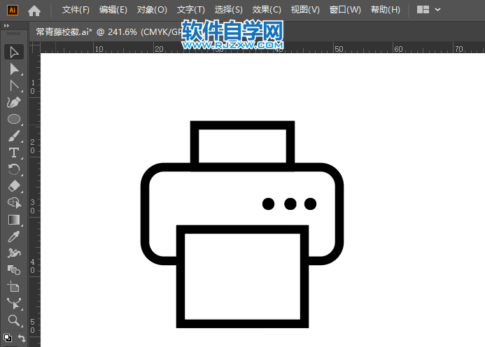 AI怎么畫(huà)打印機(jī)小圖標(biāo)