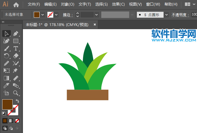 ai怎么畫(huà)蘆薈圖標(biāo)