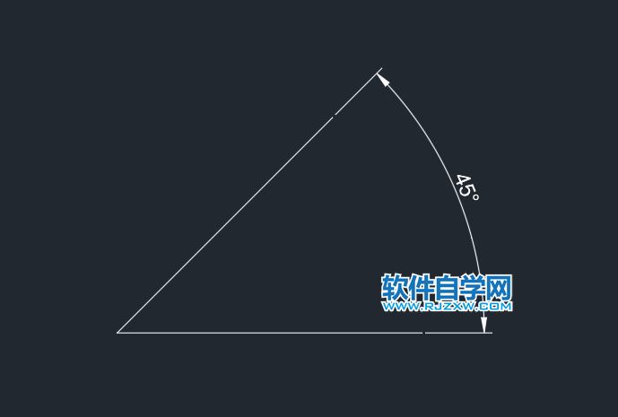 cad怎樣畫一個(gè)45度的角