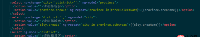 angular.js - 一個(gè)數(shù)組如何用angular實(shí)現(xiàn)三級(jí)聯(lián)動(dòng)