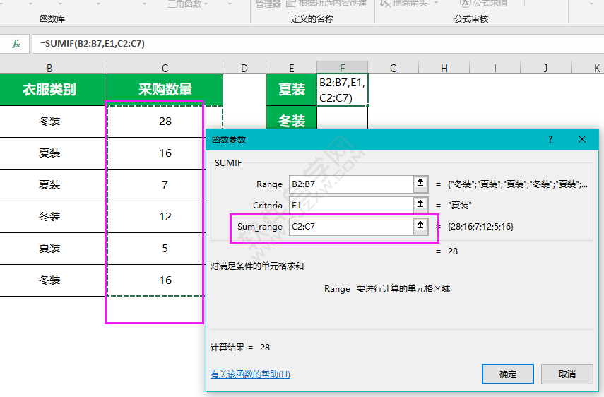 sumif函數(shù)的使用方法與步驟