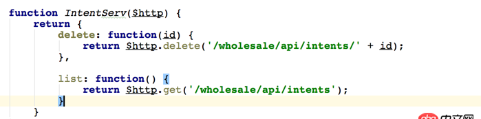 angular.js - 我該怎么寫這個delete函數(shù)呢？ 我現(xiàn)在寫成這樣了，但是只能刪除頁面的item，不能把刪除的部分傳給服務(wù)器