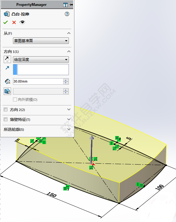 SolidWorks怎么畫(huà)按鈕的盒子