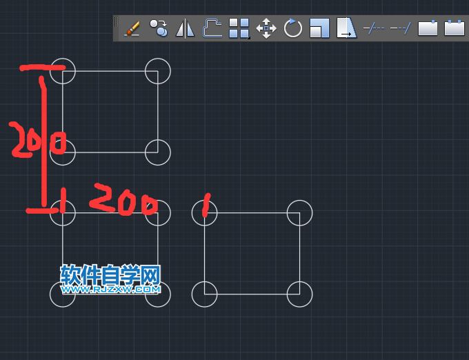 cad指定距離復(fù)制