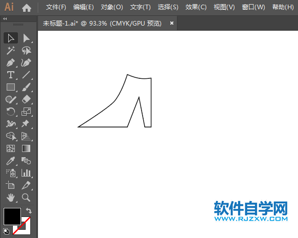 高跟女鞋簡(jiǎn)筆畫(huà)用AI繪制的方法