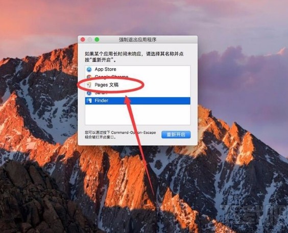 macOS系統(tǒng)強(qiáng)制退出程序的方法