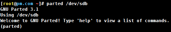 Linux parted磁盤分區實現步驟解析