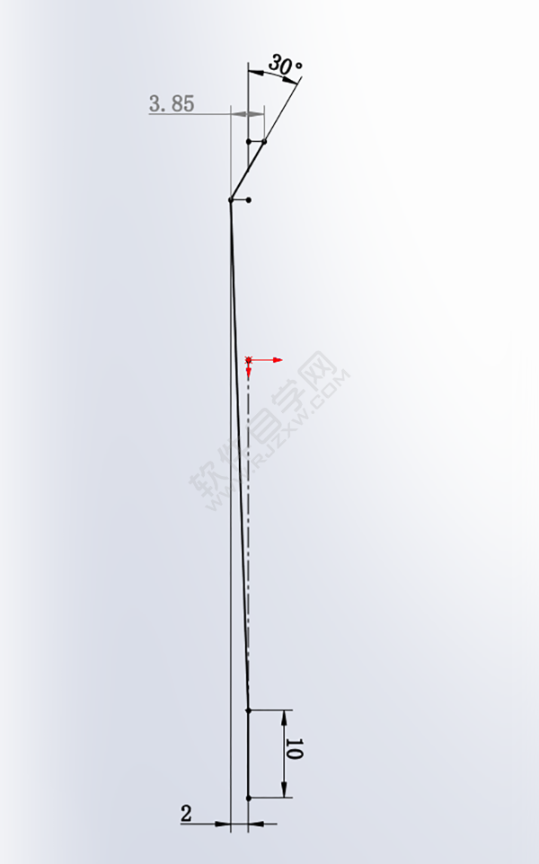 用SolidWorks畫一個夾子，用投影曲線來創(chuàng)建。