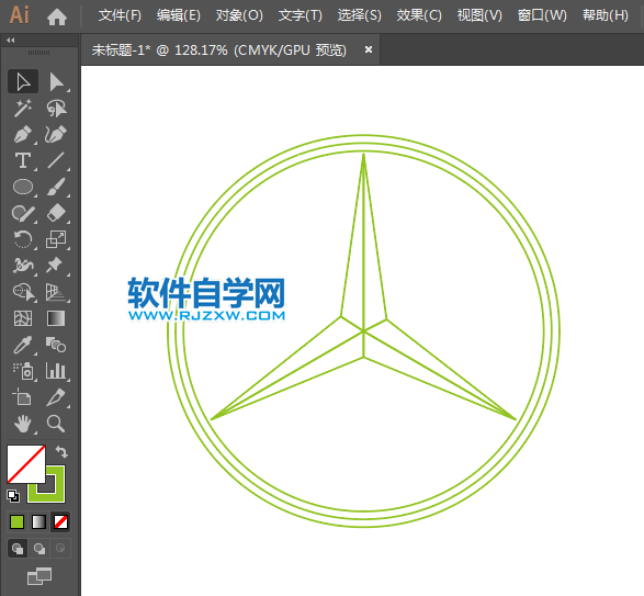 ai怎么設(shè)計(jì)奔馳圖標(biāo)