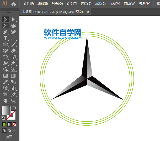ai怎么設(shè)計(jì)奔馳圖標(biāo)