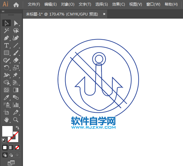 ai怎么設(shè)計禁止拋錨高壓危險圖標(biāo)