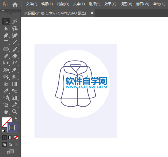 ai怎么設(shè)計皮大衣圖標(biāo)