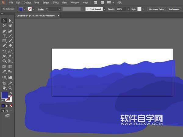 AI怎么設(shè)計夕陽西下的插畫