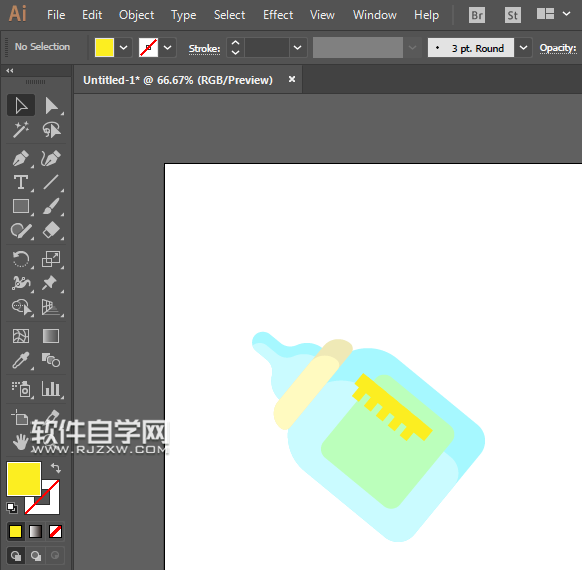 ai怎么畫奶瓶呢？