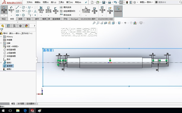 SolidWorks2016怎么畫軸呢？