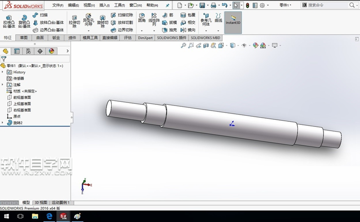 SolidWorks2016怎么畫軸呢？