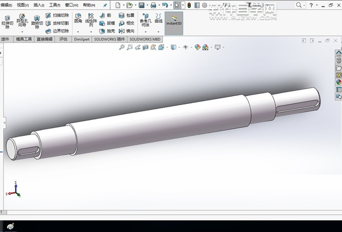 SolidWorks2016怎么畫軸呢？